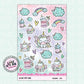 Retro Blossom Deco Sticker Sheet