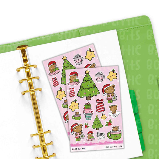 Retro Pinky Christmas Deco Sticker Sheet