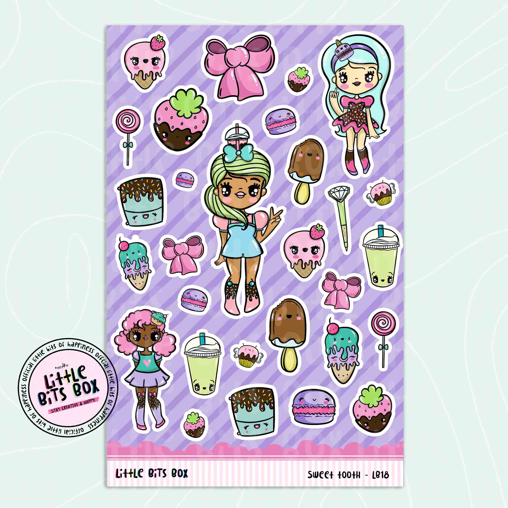 Sweet Tooth Deco Sticker Sheet | LITTLE BITS BOX